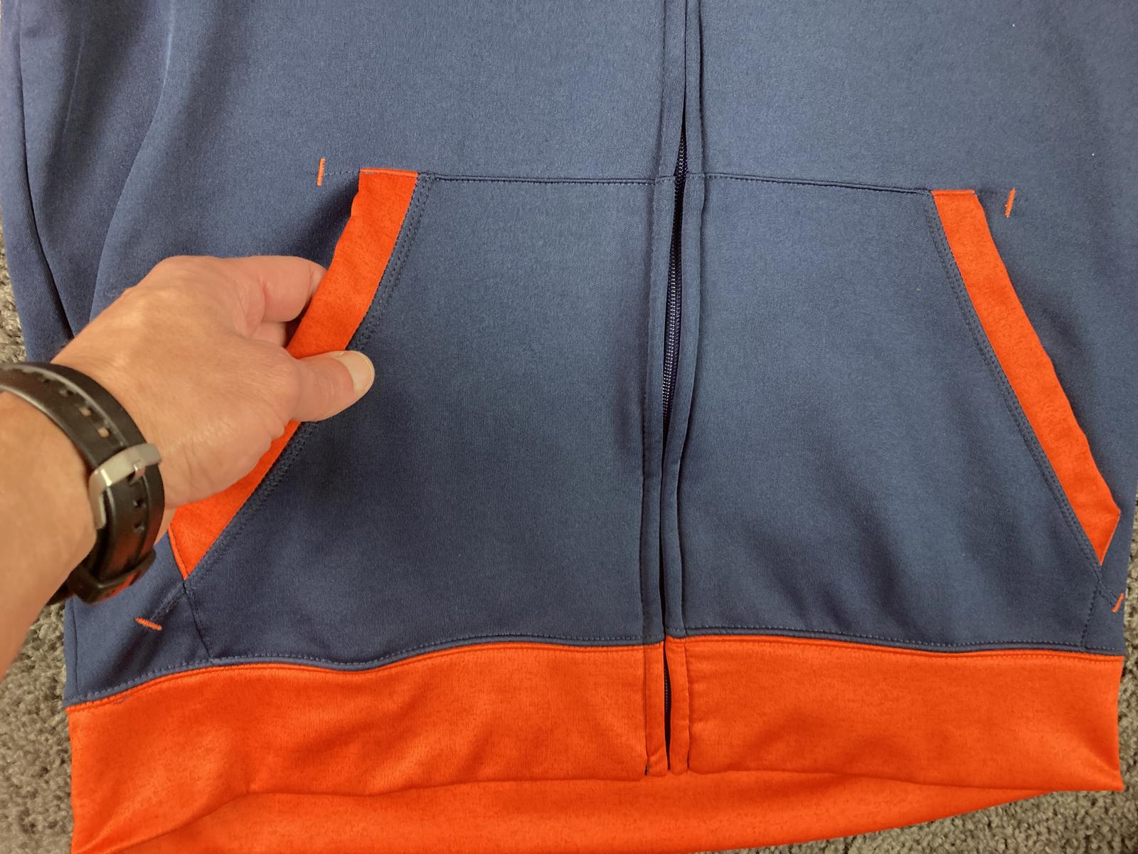 Antigua Syracuse Orange NCAA Full Zip Hoodie Men’s Size L Blue Orange