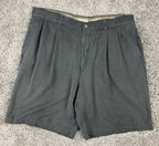 Tommy Bahama Men’s Black 100% Silk Pleated Shorts Size 36