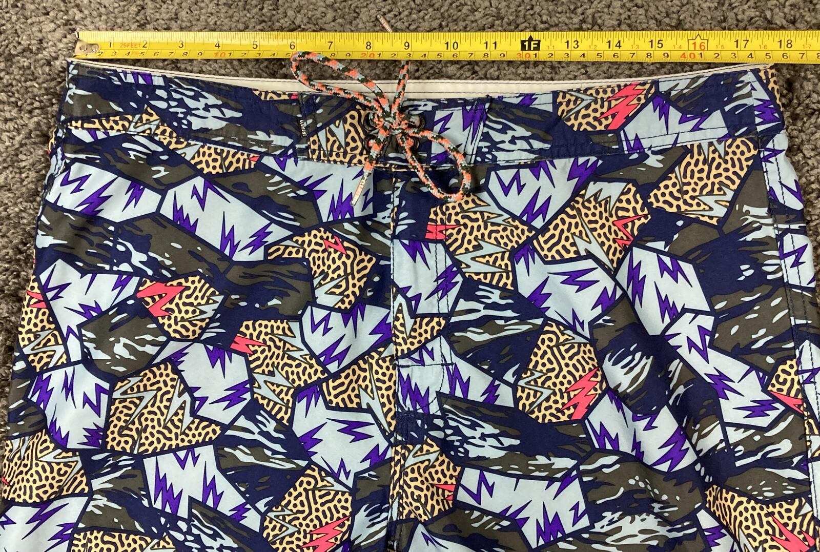 Element Chillin Origins Mens Hybrid Board Shorts 38 Abstract Retro Print Swim