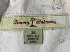Tommy Bahama Men’s Black 100% Silk Pleated Shorts Size 36