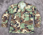 Vintage 1995 US Army Woodland Camo BDU Jacket USACAPOC Airborne Ripstop L-Reg