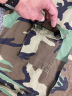 Vintage 1995 US Army Woodland Camo BDU Jacket USACAPOC Airborne Ripstop L-Reg