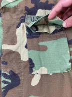 Vintage 1995 US Army Woodland Camo BDU Jacket USACAPOC Airborne Ripstop L-Reg