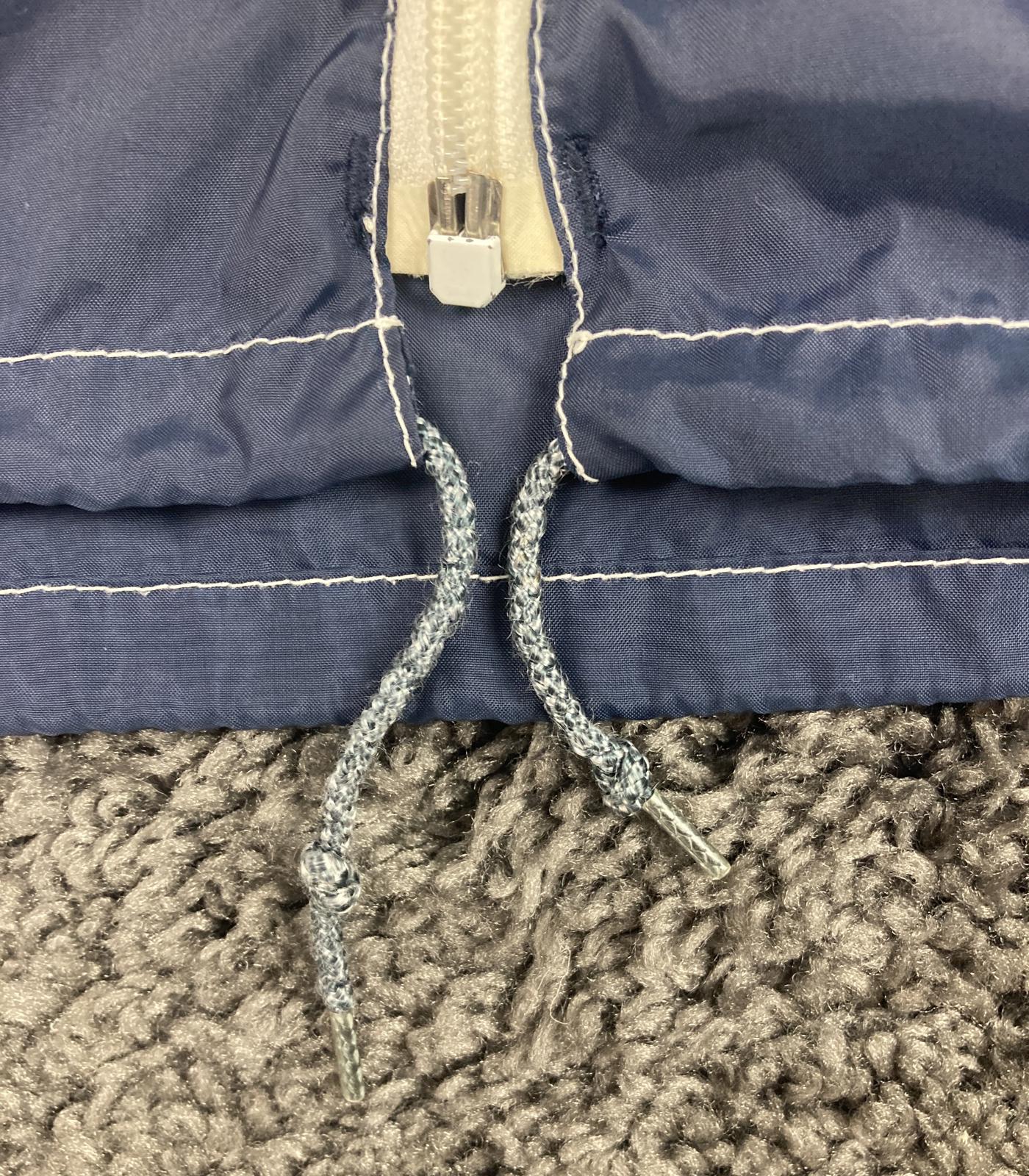 Windbreaker Brand Vintage Hoodie Jacket Blue Unisex Full Zip Size Large