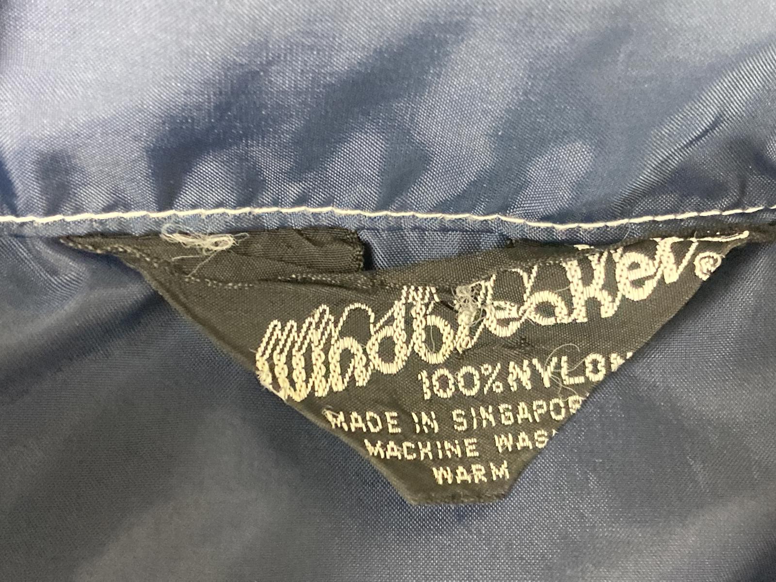 Windbreaker Brand Vintage Hoodie Jacket Blue Unisex Full Zip Size Large