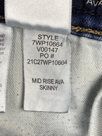 Lucky Brand Jeans Women's Blue Ava Mid Rise Skinny Ankle Size 6