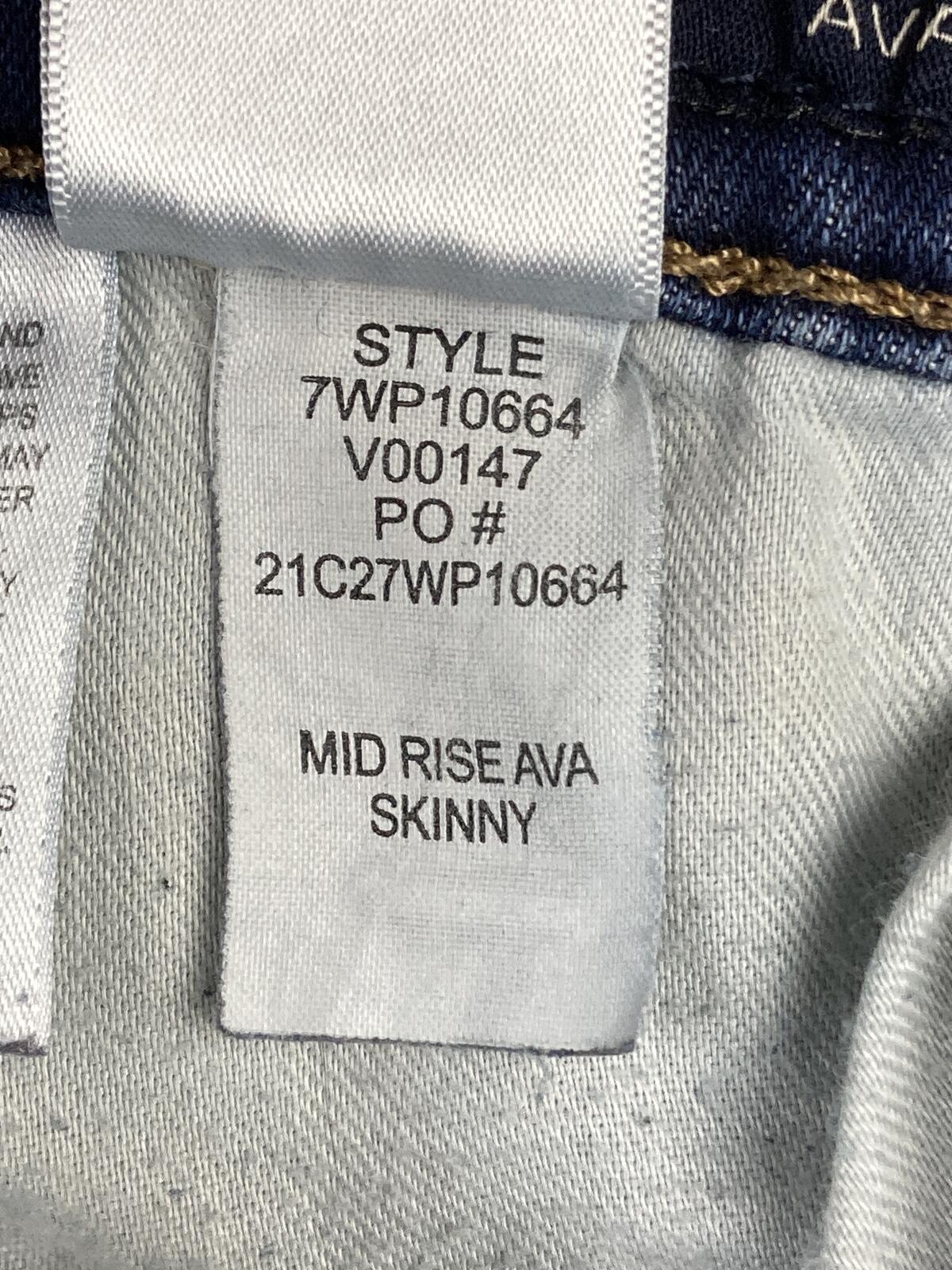 Lucky Brand Jeans Women's Blue Ava Mid Rise Skinny Ankle Size 6