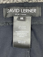 David Lerner New York Basic Black Leggings Women's Stretch USA Made Sz Medium