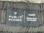 Public Record Shorts Men's Black Red Performance Drawstring Sz Medium