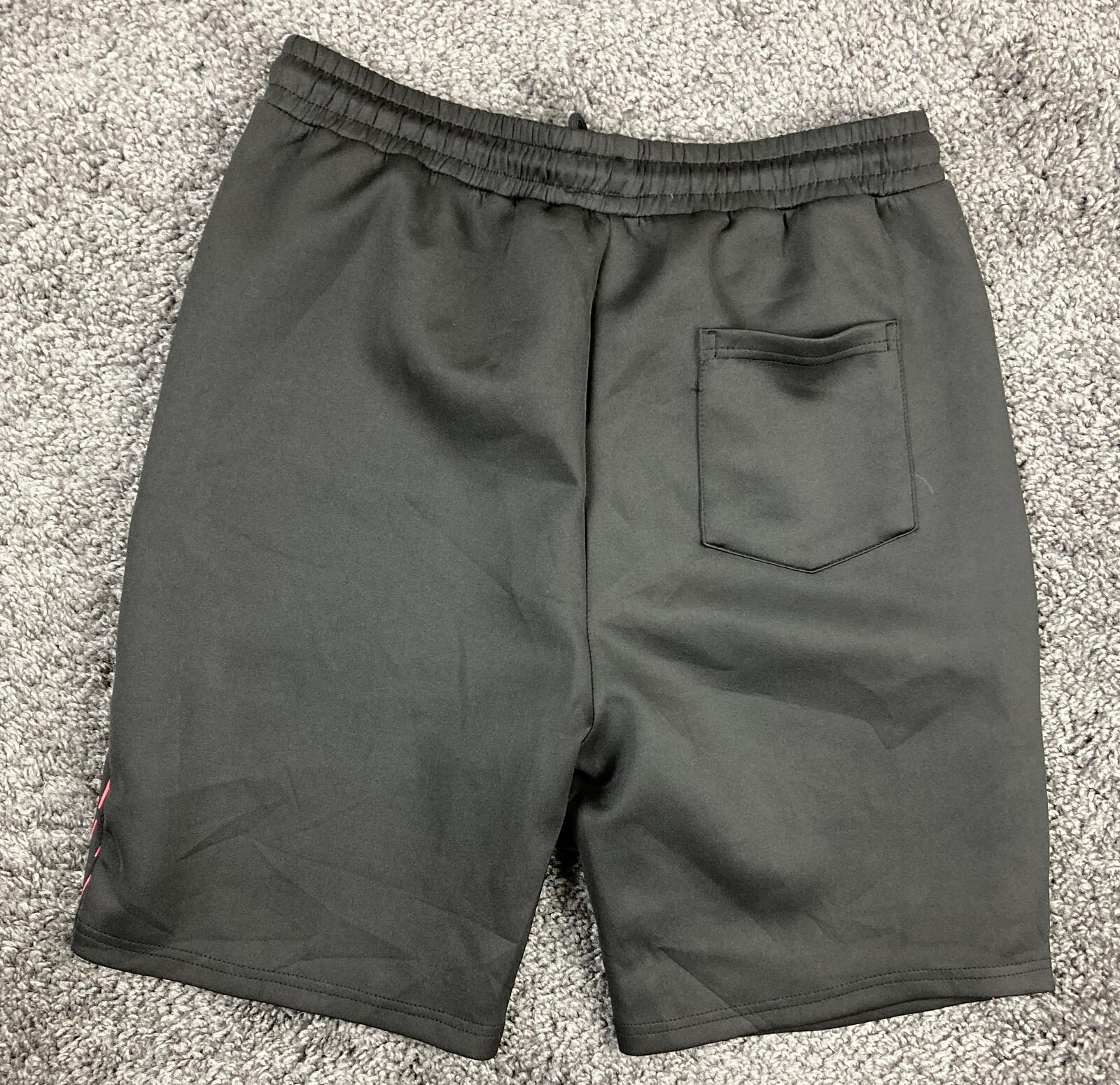 Public Record Shorts Men's Black Red Performance Drawstring Sz Medium