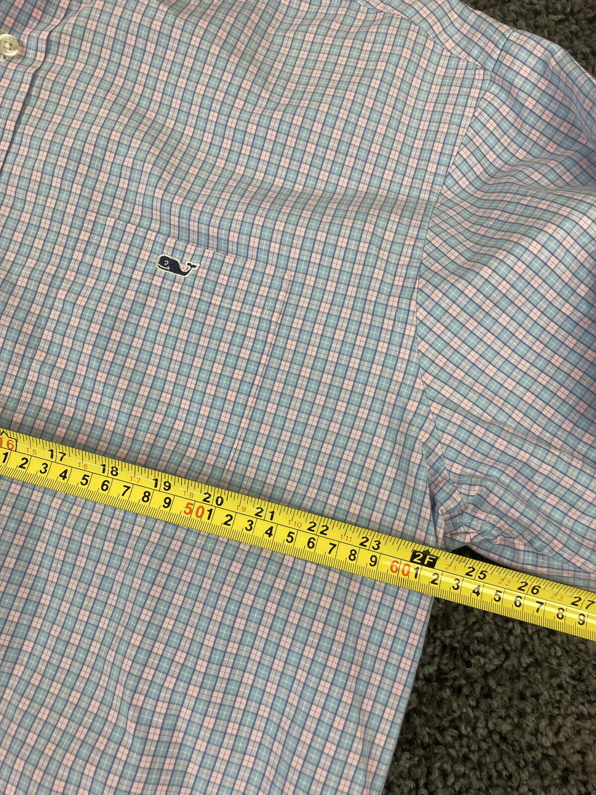 Vineyard Vines Mens Classic Fit Tucker Shirt Blue Pink Tattersall Plaid Sz  XL