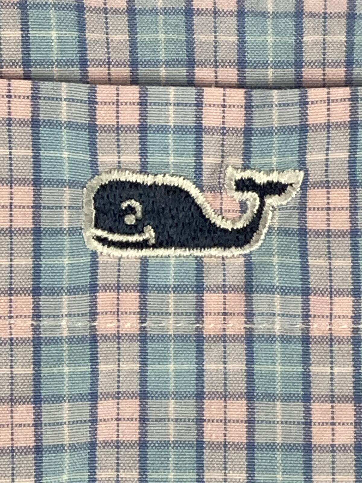 Vineyard Vines Mens Classic Fit Tucker Shirt Blue Pink Tattersall Plaid Sz  XL