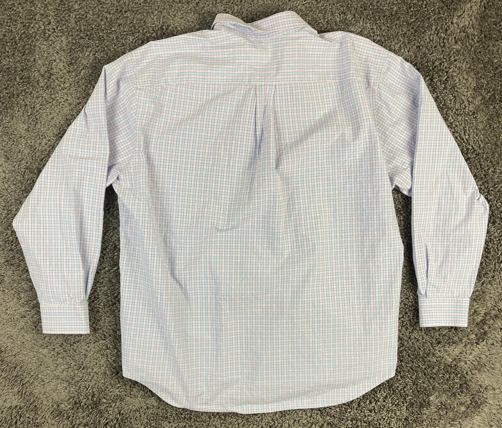 Vineyard Vines Mens Classic Fit Tucker Shirt Blue Pink Tattersall Plaid Sz  XL