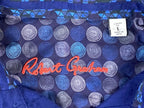 Robert Graham Walden Mens Blue Geometric LS Button Down Shirt Flip Cuff Sz L