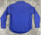 Robert Graham Walden Mens Blue Geometric LS Button Down Shirt Flip Cuff Sz L