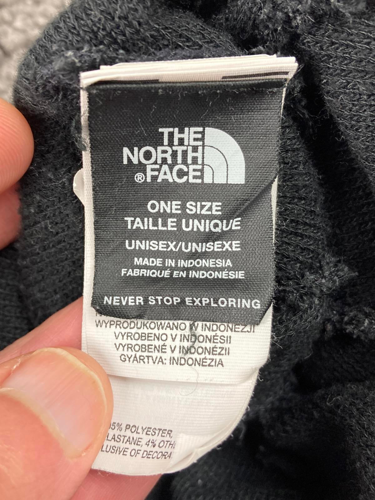 The North Face Black Knit Beanie One Size Unisex Logo Patch