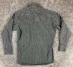 Ely Cattleman Western Pearl Snap Shirt Black Silver Gold Disco Cowboy Sz 16 33
