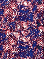 Nat Nast Luxury Originals Men’s Silk Blend Camp Shirt Red Blue Palm Print Sz L