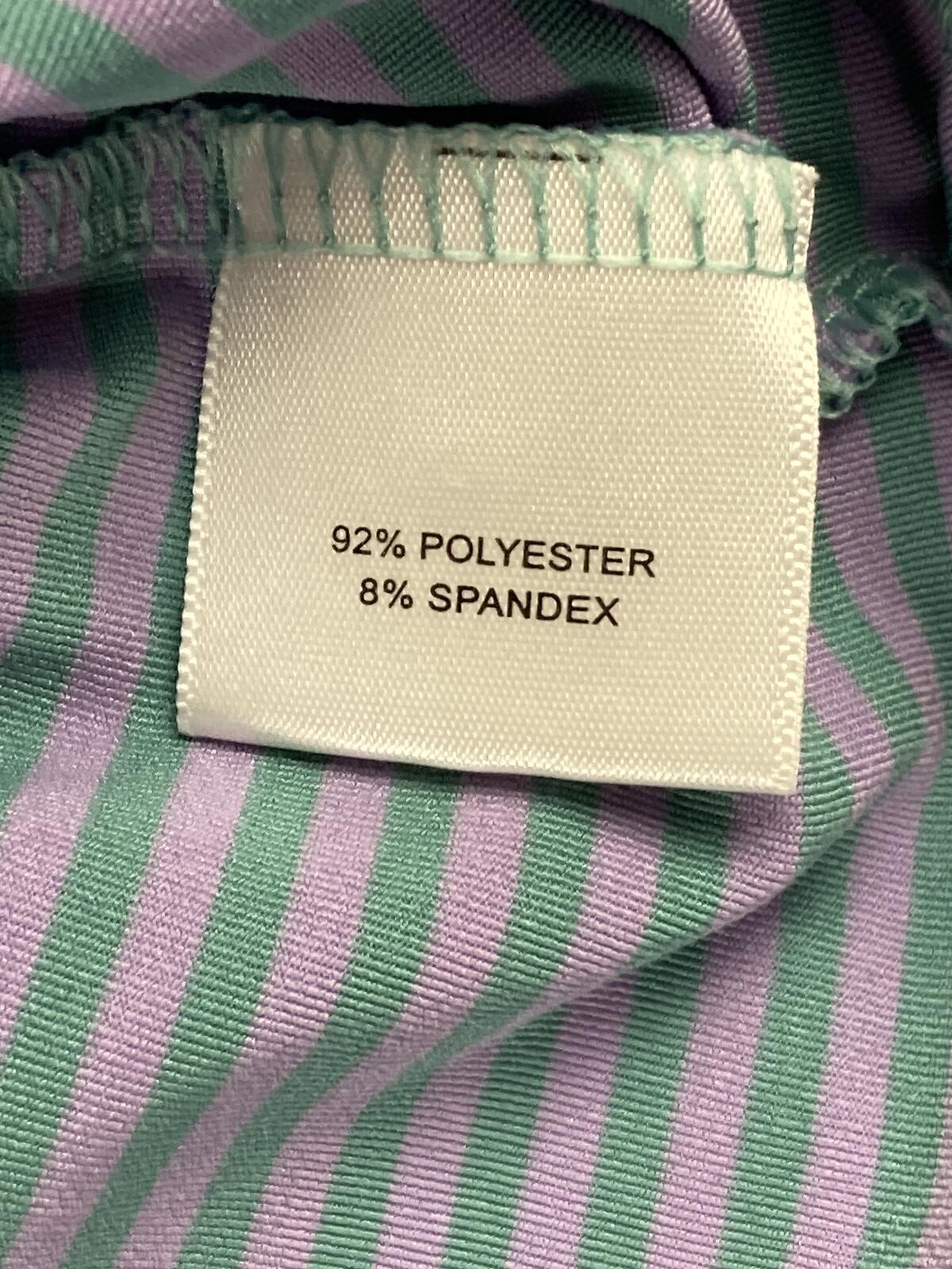 Peter Millar Summer Comfort Men's Large Purple Green Striped Golf Polo Shirt L