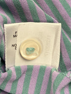 Peter Millar Summer Comfort Men's Large Purple Green Striped Golf Polo Shirt L