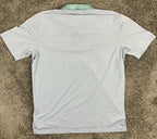 Peter Millar Summer Comfort Men's Large Purple Green Striped Golf Polo Shirt L