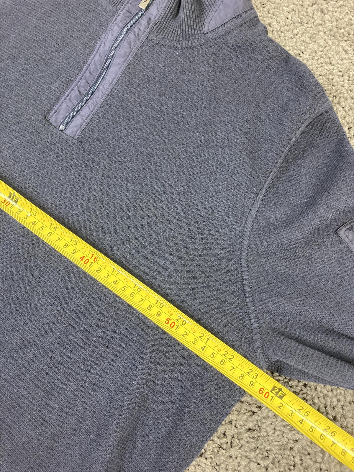 Tommy Bahama IslandZone Coolside Quarter-Zip Sweater Navy Blue Coolmax Men's XL
