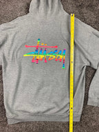Rainbow Script Streetwear Pullover Hoodie Gray Men’s Size XL Skate Hoodie