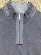 Tommy Bahama IslandZone Coolside Quarter-Zip Sweater Navy Blue Coolmax Men's XL