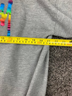 Rainbow Script Streetwear Pullover Hoodie Gray Men’s Size XL Skate Hoodie