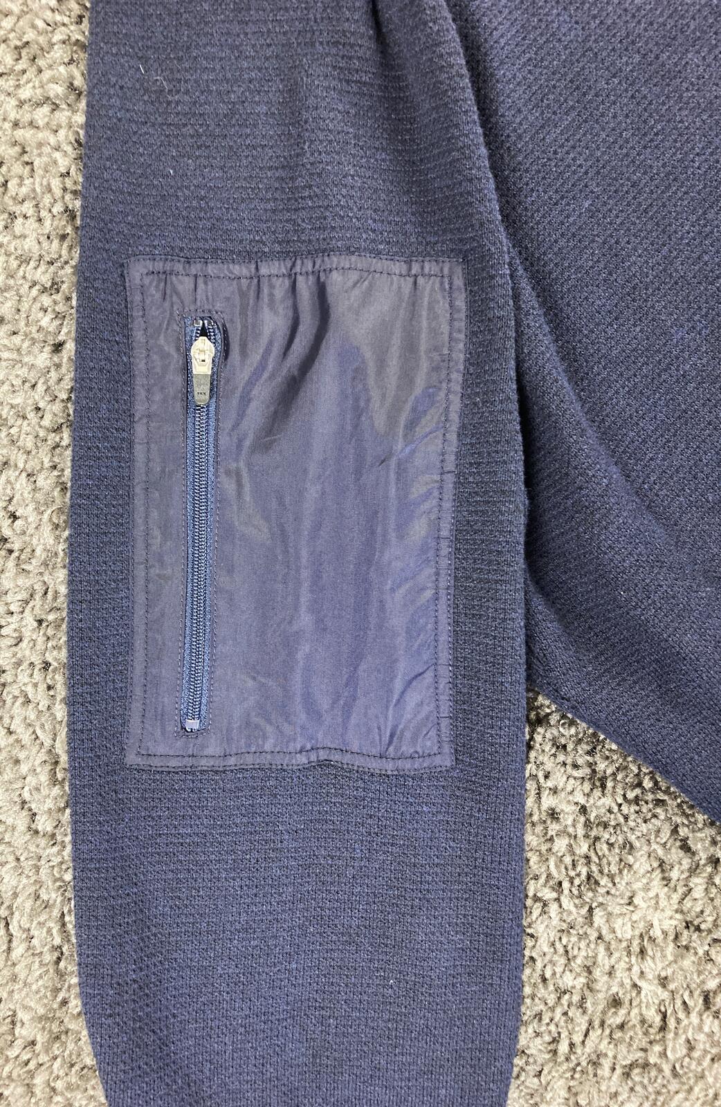Tommy Bahama IslandZone Coolside Quarter-Zip Sweater Navy Blue Coolmax Men's XL