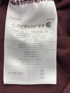 Carhartt Shirt Mens K126 Loose Fit Long Sleeve Pocket Workwear Maroon Sz XL