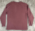 Carhartt Shirt Mens K126 Loose Fit Long Sleeve Pocket Workwear Maroon Sz XL