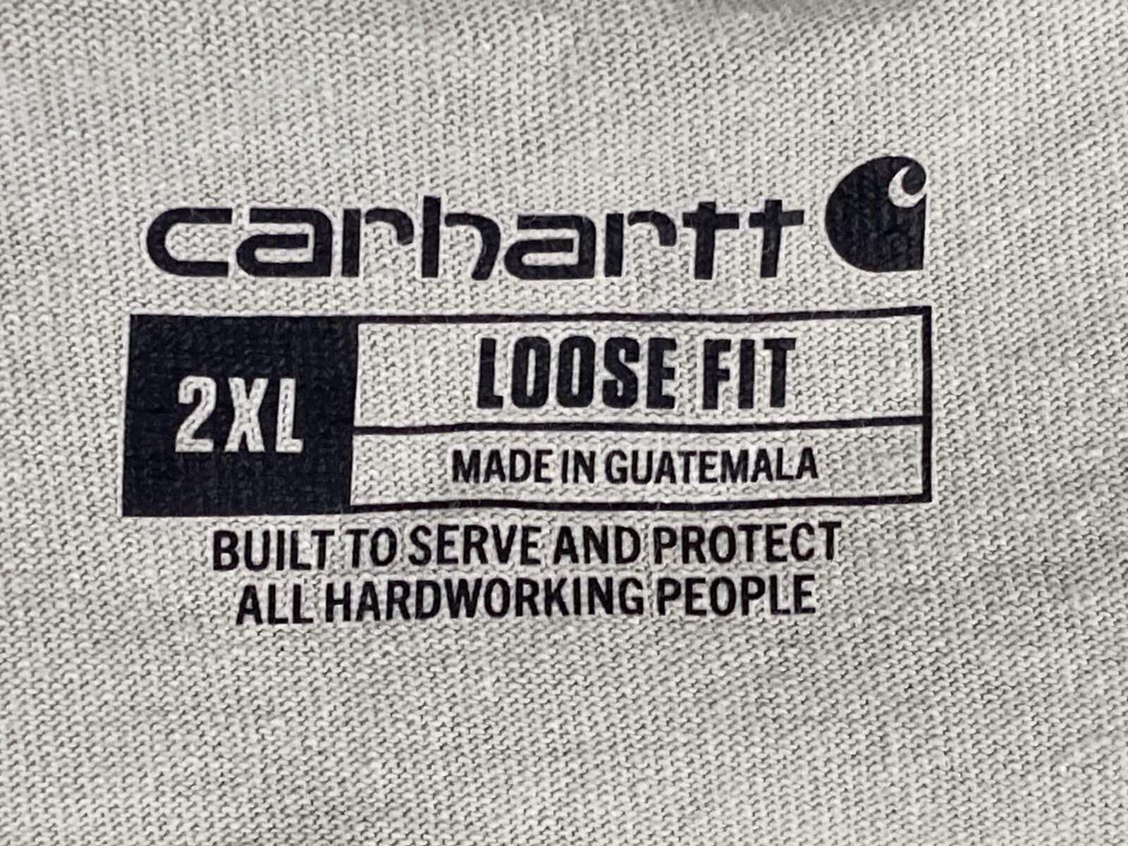 Carhartt Men's K87 Heavyweight Loose Fit Pocket T-Shirt Light Green Size 2XL