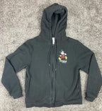 Disneyland Resort Hoodie Full Zip Black Embroidered Women's Micky Mouse Sz S