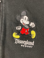 Disneyland Resort Hoodie Full Zip Black Embroidered Women's Micky Mouse Sz S