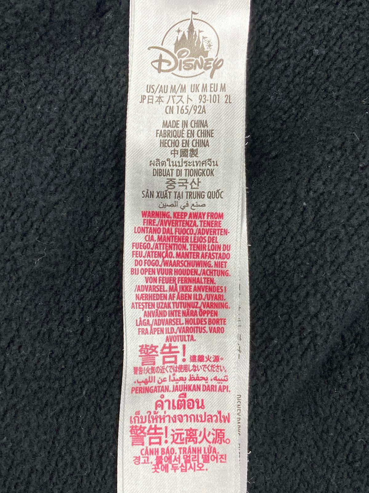 Disneyland Resort Hoodie Full Zip Black Embroidered Women's Micky Mouse Sz S