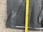Hawaiian Reserve Collection Mens Black Surfboard Palm Tree Aloha Camp Shirt XL