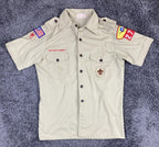 Official Boy Scouts of America BSA Tan Uniform Shirt Size Small Cat 599 USA