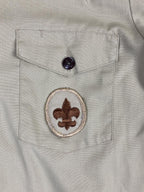 Official Boy Scouts of America BSA Tan Uniform Shirt Size Small Cat 599 USA