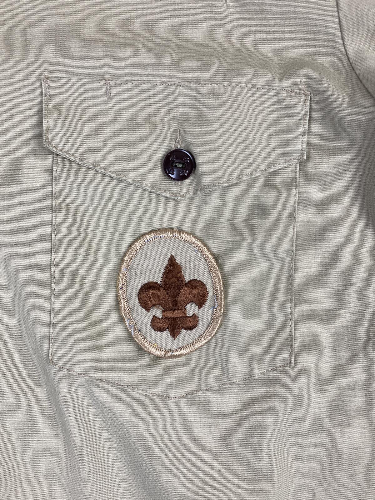 Official Boy Scouts of America BSA Tan Uniform Shirt Size Small Cat 599 USA