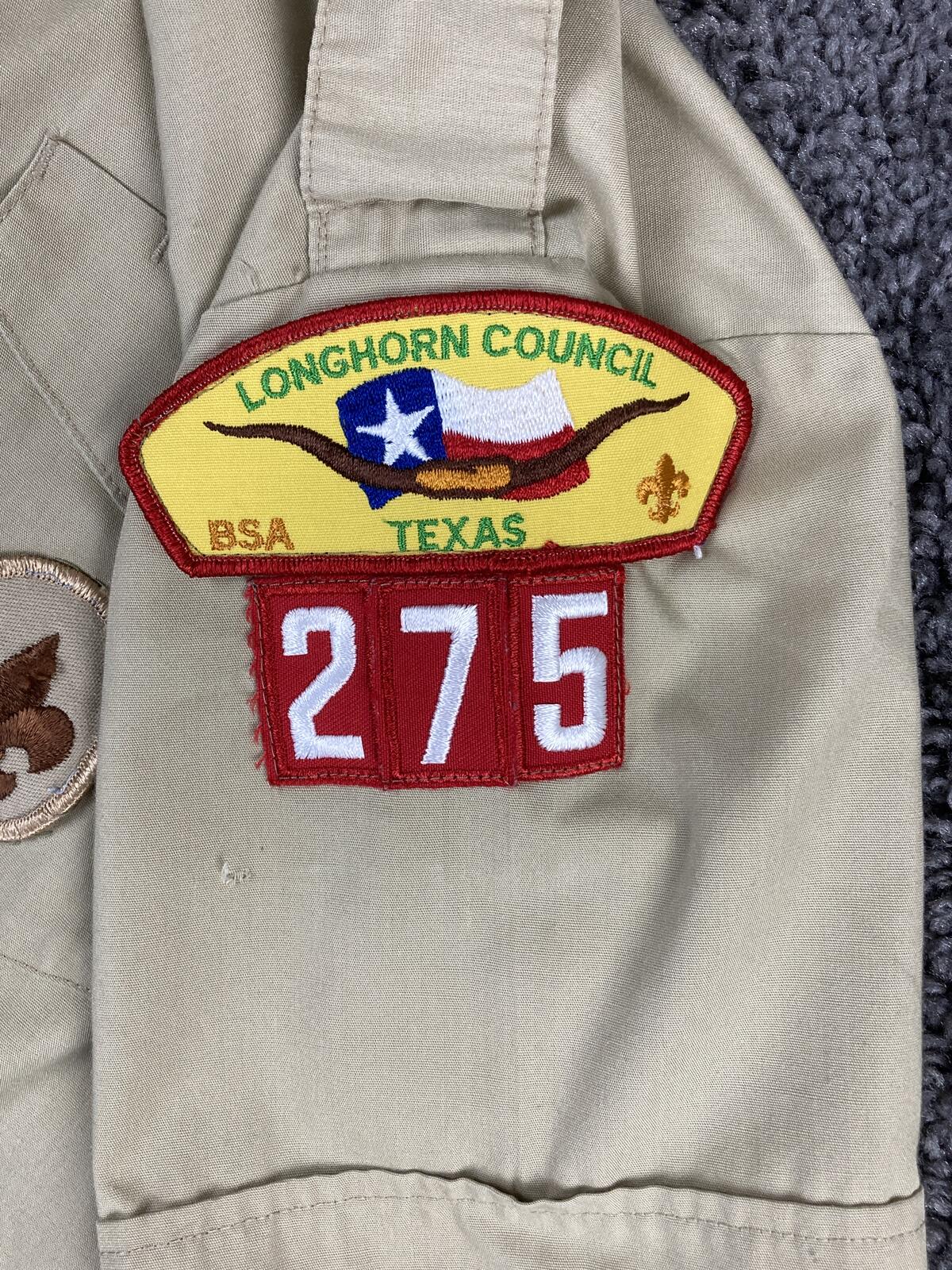 Official Boy Scouts of America BSA Tan Uniform Shirt Size Small Cat 599 USA