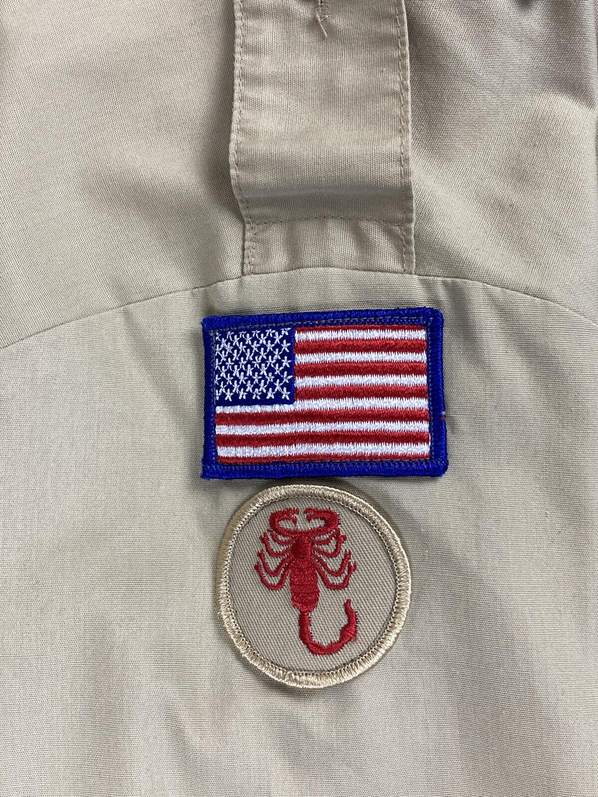 Official Boy Scouts of America BSA Tan Uniform Shirt Size Small Cat 599 USA