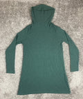 Michael Stars Green Ribbed Knit Cowl Neck Sweater Dress Women's Sz Large