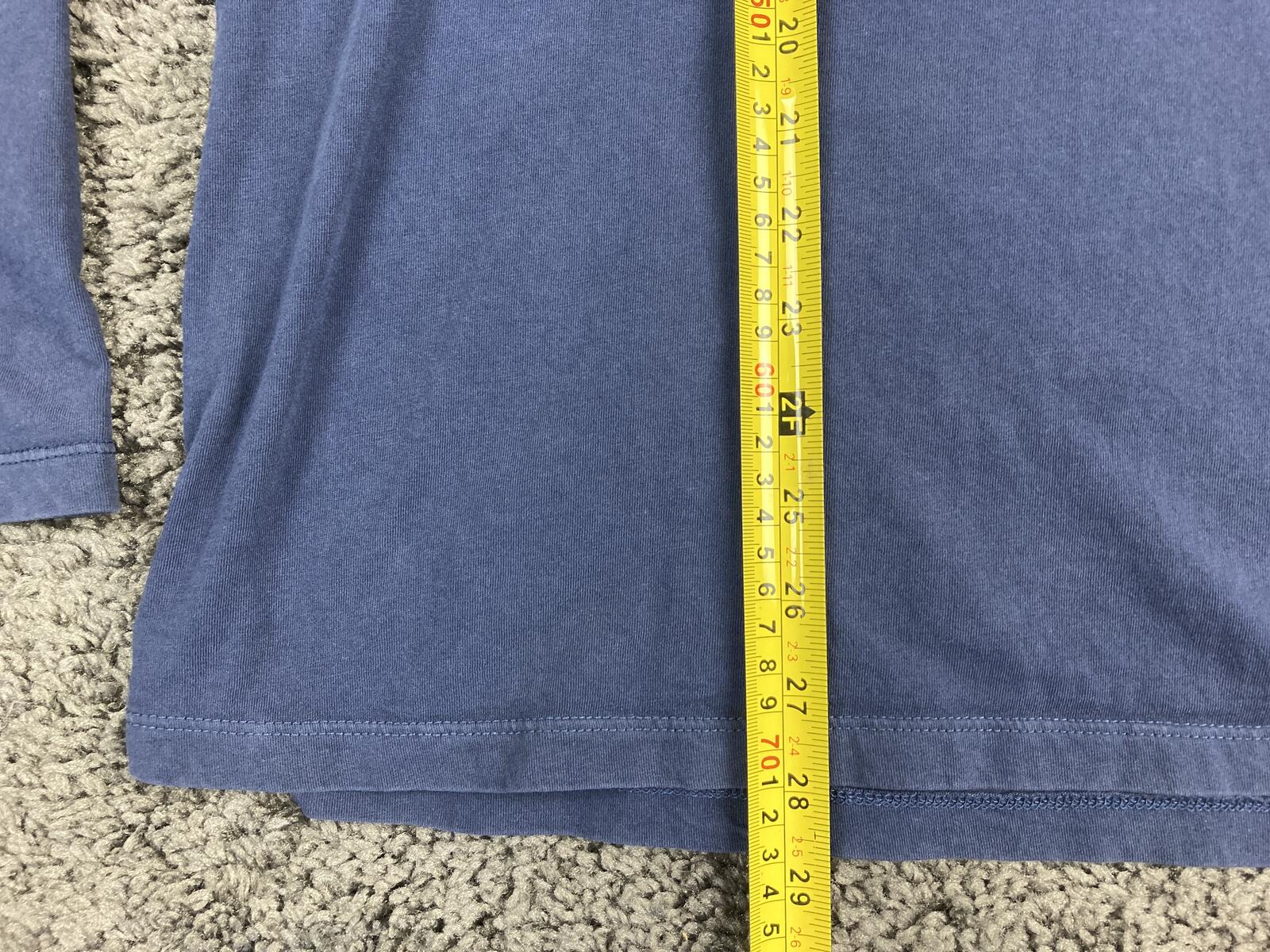 Robert Barakett Kentville Long Sleeve T-Shirt Men's Blue Pima Cotton Sz XXL