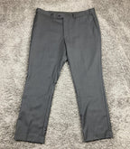 Indochino Dress Pants Men's Charcoal Gray 100% Wool Flat Front Trouser Sz 36