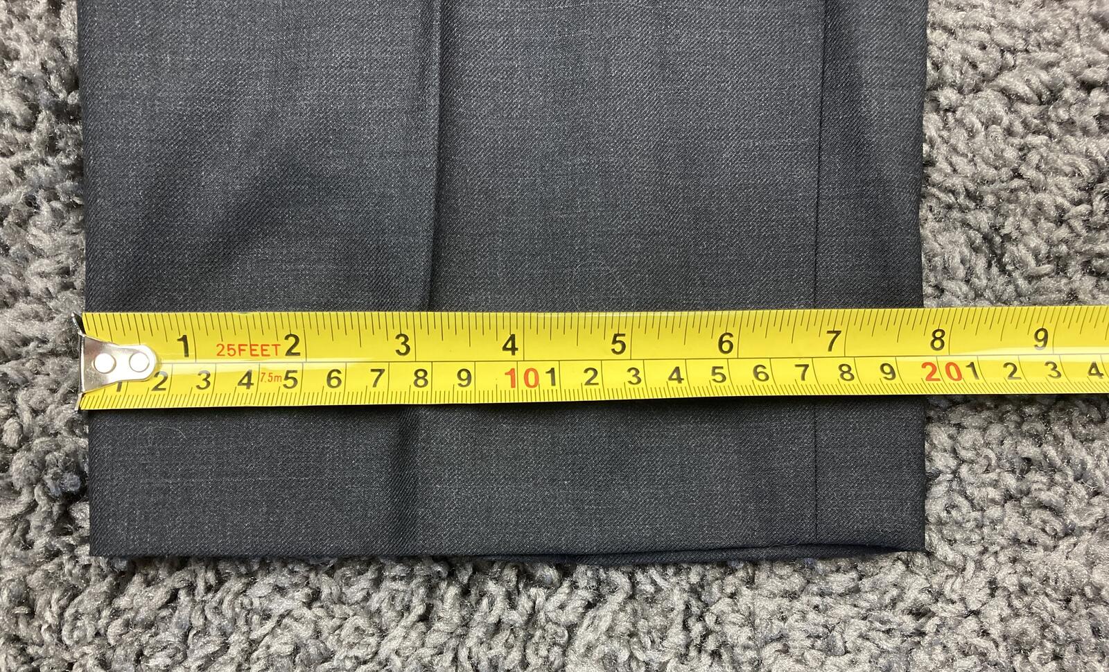 Indochino Dress Pants Men's Charcoal Gray 100% Wool Flat Front Trouser Sz 36