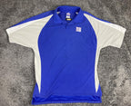 Reebok Polo Shirt NY Giants NFL Men's Blue White PlayDry Sz XL