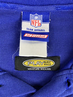 Reebok Polo Shirt NY Giants NFL Men's Blue White PlayDry Sz XL