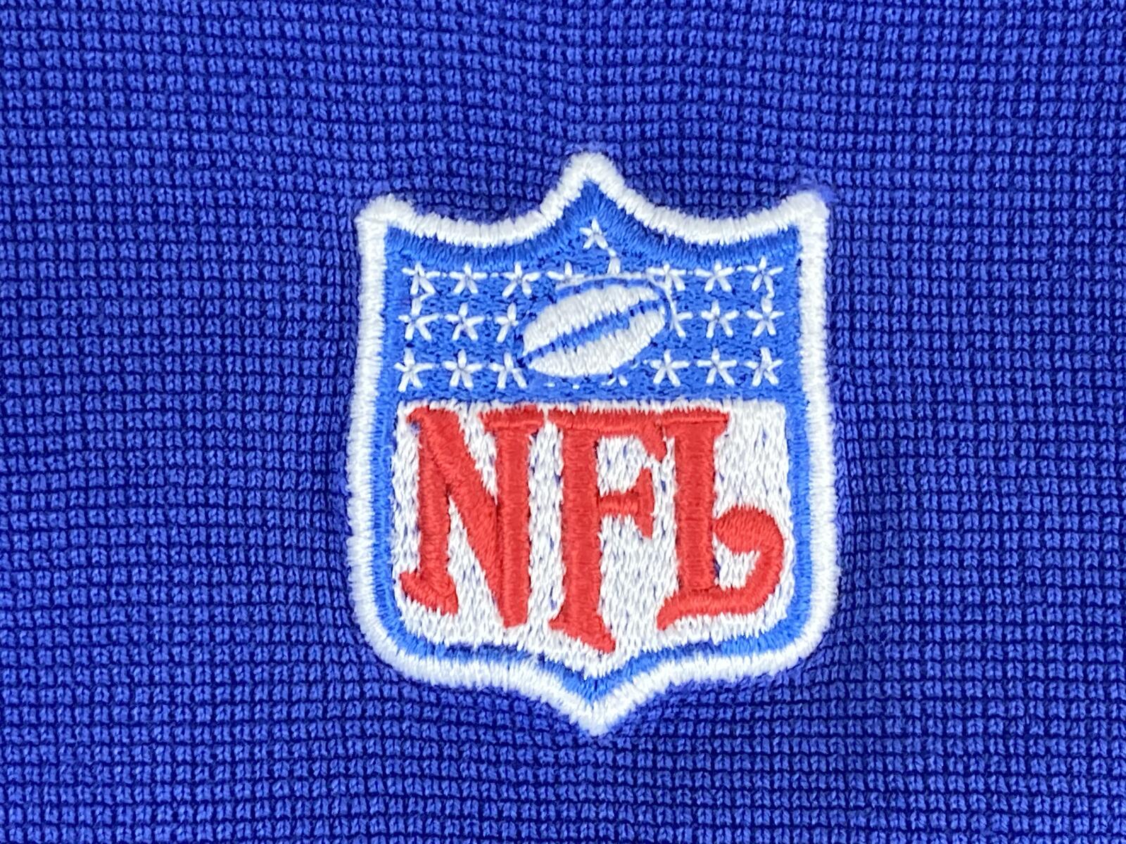 Reebok Polo Shirt NY Giants NFL Men's Blue White PlayDry Sz XL