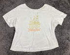 Disney Parks Women's Disneyland Castle Graphic T-Shirt White Sz 1X